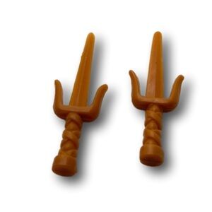 Vtg 90s TMNT Teenage Mutant Ninja Turtles Sai Sword Weapon Accessory x2